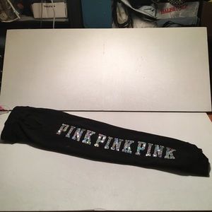 Vs pink bling skinny joggers size large